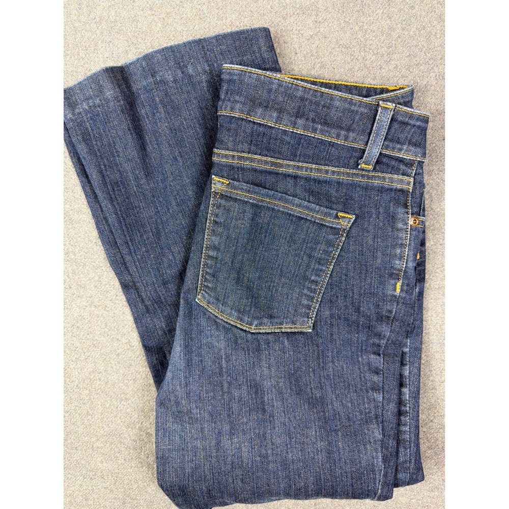 LLBean Favorite Fit Women Size 8 Reg Bootcut Jeans Dark Wash Cotton Blend